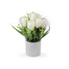 Umělé tulipány v květináči (Balení 1 ks, Varianta 1 bílá)