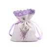 Dárkový pytlík s potiskem levandule 9x12 cm (Balení 3 ks, Varianta 2 režná světlá levandule)