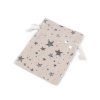 Dárkový pytlík hvězdy metalické 13x18 cm lněný (Balení 1 ks, Varianta 1 režná stříbrná)