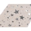 Dárkový pytlík hvězdy metalické 13x18 cm lněný (Balení 1 ks, Varianta 1 režná stříbrná)
