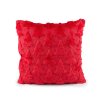 Vánoční povlak na polštář plyšový se stromečky 45x45 cm (Balení 1 ks, Varianta 2 červená)