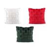 Vánoční povlak na polštář plyšový se stromečky 45x45 cm (Balení 1 ks, Varianta 2 červená)