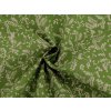 Bavlněná látka / plátno rostliny (Balení 1 m, Varianta zelená sv.)