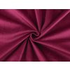 Samet / velvet hladký šíře 280 cm (Balení 1 m, Varianta 4 (245 g/m²) vínová)