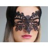 Karnevalová maska - škraboška krajková (Balení 1 ks, Varianta 1 černá)
