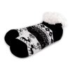 Dámské / dívčí ponožky zimní s kožíškem a protiskluzem Emi Ross (Balení 1 pár, Varianta 25 (vel. 35-38) šedá nejsvětlejší melír)