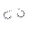 Náušnice kruhy z nerezové oceli s broušenými kamínky (Balení 1 pár, Varianta stříbrná crystal)
