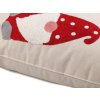 Vánoční povlak na polštář vyšívaný 45x45 cm (Balení 1 ks, Varianta 2 červená růžová světlá)