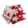 Vánoční povlak na polštář vyšívaný 45x45 cm (Balení 1 ks, Varianta 2 červená růžová světlá)