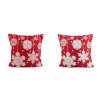 Vánoční povlak na polštář vyšívaný 45x45 cm (Balení 1 ks, Varianta 2 červená růžová světlá)