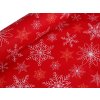 Vánoční bavlněná látka / plátno vločky (Balení 1 m, Varianta 1 CH62 červená)