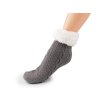 Ponožky zimní s protiskluzem, krátké (Balení 1 pár, Varianta 13 (vel. 35-38) šedá nejsvětlejší)