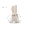 Dárkový pytlík zajíček 9x16 cm sametový (Balení 10 ks, Varianta 1 krémová světlá)