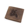 Pánská peněženka kožená pro myslivce, rybáře, motorkáře 9,5x12 cm (Balení 1 ks, Varianta 27 hnědá křídlo)