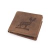 Pánská peněženka kožená pro myslivce, rybáře, motorkáře 9,5x12 cm (Balení 1 ks, Varianta 27 hnědá křídlo)
