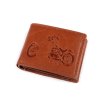 Pánská peněženka kožená pro myslivce, rybáře, motorkáře 9,5x12 cm (Balení 1 ks, Varianta 27 hnědá křídlo)