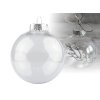 Baňka k dozdobení Ø10 cm 2. jakost (Balení 6 ks, Varianta 1 transparent stříbrná)