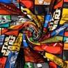 bavlneny uplet starwars barevny patchwork hla