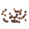 Dřevěné korálky Ø6 mm (Balení 30 ks, Varianta 2 hnědá přírodní)