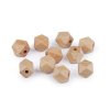 Dřevěné korálky nelakované 12x12 mm (Balení 10 ks, Varianta přírodní)