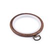 Vyšívací kruh / rámeček k zavěšení Ø9 cm (Balení 1 ks, Varianta hnědá)