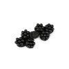 Ozdobné textilní zapínání s korálky (Balení 4 pár, Varianta černá)
