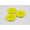 plastovy knoflik ctyrdirkovy barevny 30 mm limetka
