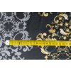 umele hedvabi silky ornamentalni vzory prechazejici ze zlate do sede barvymetr