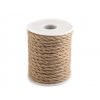 Jutová šňůra Ø6 mm kroucená (Balení 10 m, Varianta 2 režná)