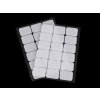 Suchý zip samolepicí obdélníčky 25x32 mm (Balení 1 karta, Varianta 1 bílá)