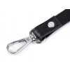 Koženkový popruh / ucho na kabelku s karabinami šíře 1,5 cm (Balení 1 ks, Varianta 1 černá nikl)