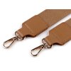 Popruh na tašku s karabinami šíře 3,8 cm (Balení 1 ks, Varianta 2 hnědá koňak nikl)