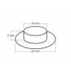 Průchodky s podložkou vnitřní Ø12 mm / vnější Ø24 mm (Balení 1 blistr, Varianta staromosaz)