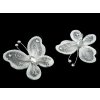 Motýl s kamínky / brož 5x5,5 cm