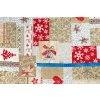 bavlna rezna vanocni patchwork bezovy METR
