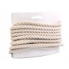 Bavlněná šňůra kroucená  Ø10 mm tuhá, macrame (Balení 1 m, Varianta 1 bílá)
