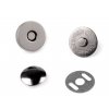 Magnetické zapínání Ø14 mm s nýtkem (Balení 200 sada, Varianta 2 nikl černý)