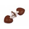 Designové mini zapínání s olivou (Balení 1 pár, Varianta 2 hnědá koňak)