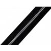 Zip kostěný No 5 kostičky metráž (Balení 1 m, Varianta 2 (322) černá zlatá)