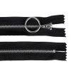 Kovový zip No 4 délka 20 cm se stříbrnými zoubky (Balení 1 ks, Varianta 322 černá)