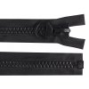 Kostěný zip extra velký No 20 délka 80 cm, 90 cm (Balení 1 ks, Varianta 1 (80 cm) černá)