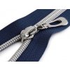 Spirálový zip No 7 délka 55 cm se stříbrnými zoubky (Balení 1 ks, Varianta 330 modrá tmavá)