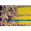 umele hedvabi silky ornamenty na fialove a limetkove metr