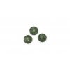 Knoflík čtyřdírkový zelený s černou kresbou vel  22 mm a 18 mm