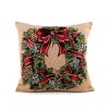 Vánoční gobelínový povlak na polštář 46x46 cm (Balení 1 ks, Varianta 4 červená vánoční hvězda)