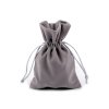 Dárkový pytlík 8,5x11 cm sametový (Balení 1 ks, Varianta 8 šedá)