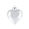 Baňka k dozdobení - srdce, medailon (Balení 2 ks, Varianta 2 transparent medailon)