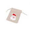 Vánoční bavlněný pytlík stromeček, Mikuláš 8x10 cm (Balení 10 ks, Varianta 2 režná Mikuláš)