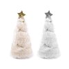 Vánoční stromeček kožešinový (Balení 1 ks, Varianta 2 krémová nejsvět. zlatá)