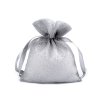 Dárkový pytlík třpytivý 10x13 cm organza (Balení 10 ks, Varianta 1 stříbrná světlá)